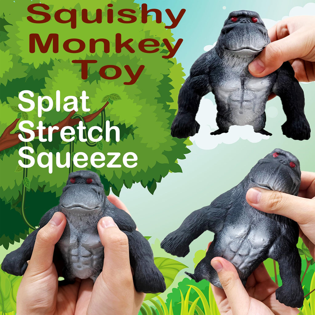 ZTATU Squishy Monkey Stress Ball – 1-Pack Black Fidget Toy for Sensory Play and Anxiety Relief