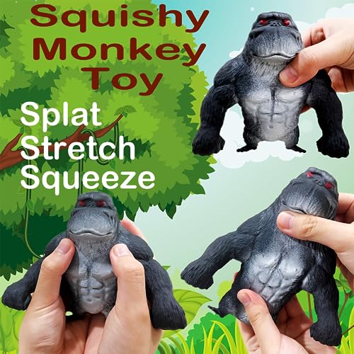 ZTATU Squishy Monkey Stress Ball – 1-Pack Black Fidget Toy for Sensory Play and Anxiety Relief