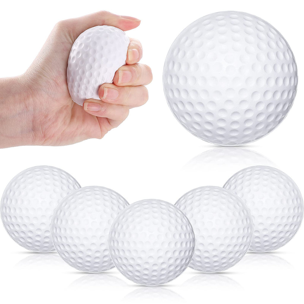 Zubebe Mini Golf Stress Balls (8 Pack) - 2.5 Inch PU Foam Squeeze Toys for Stress Relief, Party Favors, Gifts