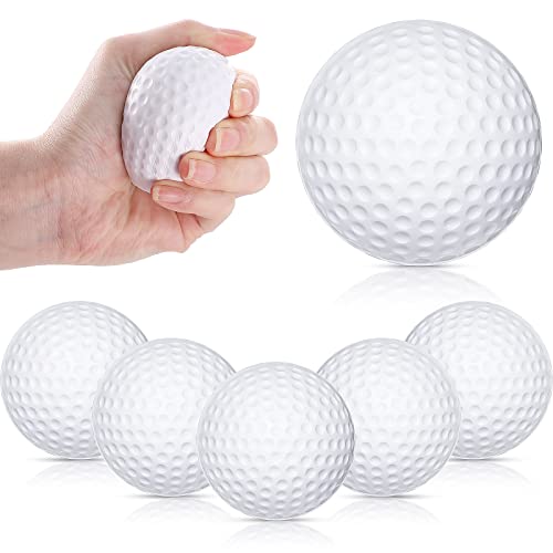 Zubebe Mini Golf Stress Balls (8 Pack) - 2.5 Inch PU Foam Squeeze Toys for Stress Relief, Party Favors, Gifts