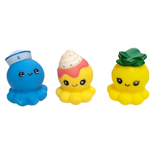 Zugar Land 10-Pack Rubber Octopus Toys - 2-Inch Soft Figurines (Random Designs)