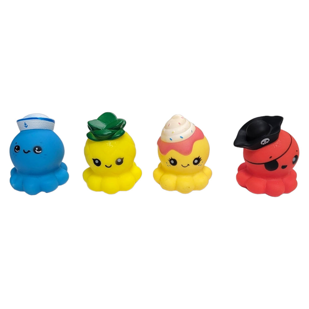 Zugar Land 10-Pack Rubber Octopus Toys - 2-Inch Soft Figurines (Random Designs)