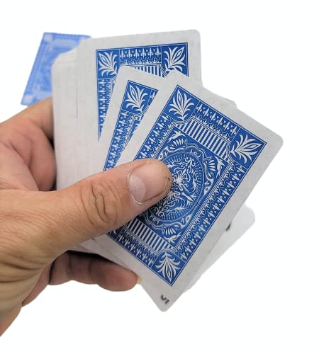 Zugar Land 6-Deck Playing Cards (3 Red + 3 Blue) - Plastic Coated, 55x86mm Poker/Blackjack/Bridge Size