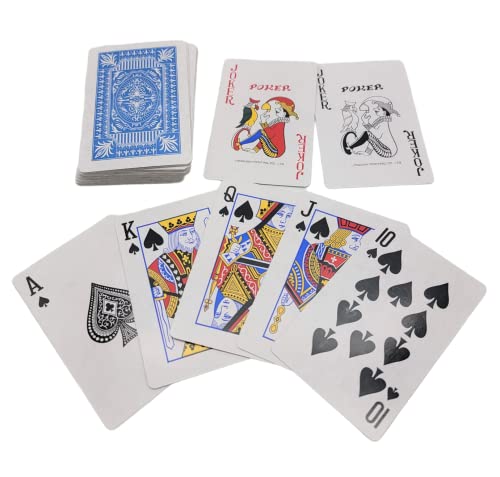 Zugar Land 6-Deck Playing Cards (3 Red + 3 Blue) - Plastic Coated, 55x86mm Poker/Blackjack/Bridge Size