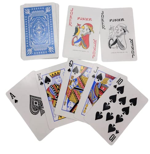 Zugar Land 6-Deck Playing Cards (3 Red + 3 Blue) - Plastic Coated, 55x86mm Poker/Blackjack/Bridge Size