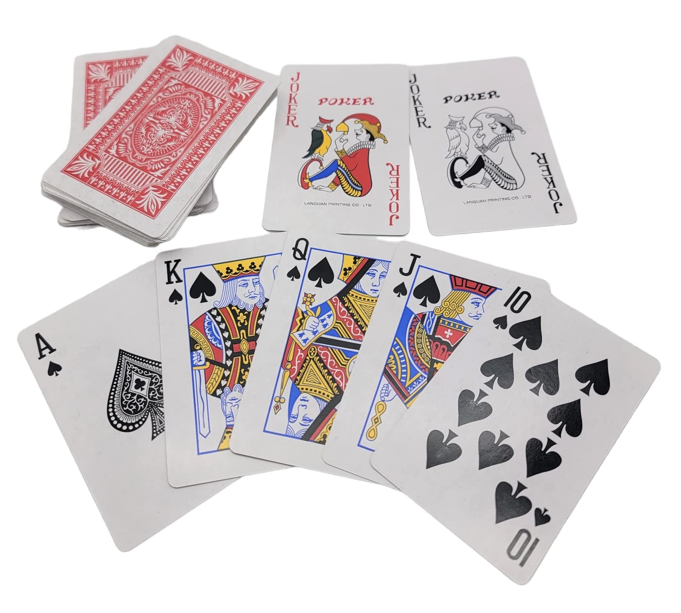 Zugar Land 6-Deck Playing Cards (3 Red + 3 Blue) - Plastic Coated, 55x86mm Poker/Blackjack/Bridge Size