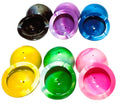 Zugar Land Colorful Rubber Marble Poppers (12-Pack) – 1.75" Retro Pop-Up Half Balls with Tie-Dye Designs