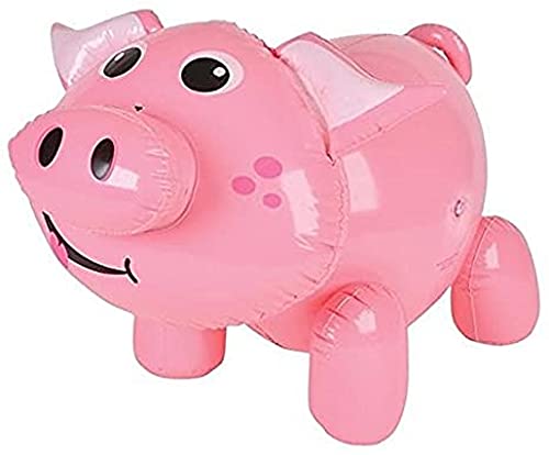 Zugar Land Large Inflatable Pink Pig (24") – Party Toy, Pool Float & Decoration