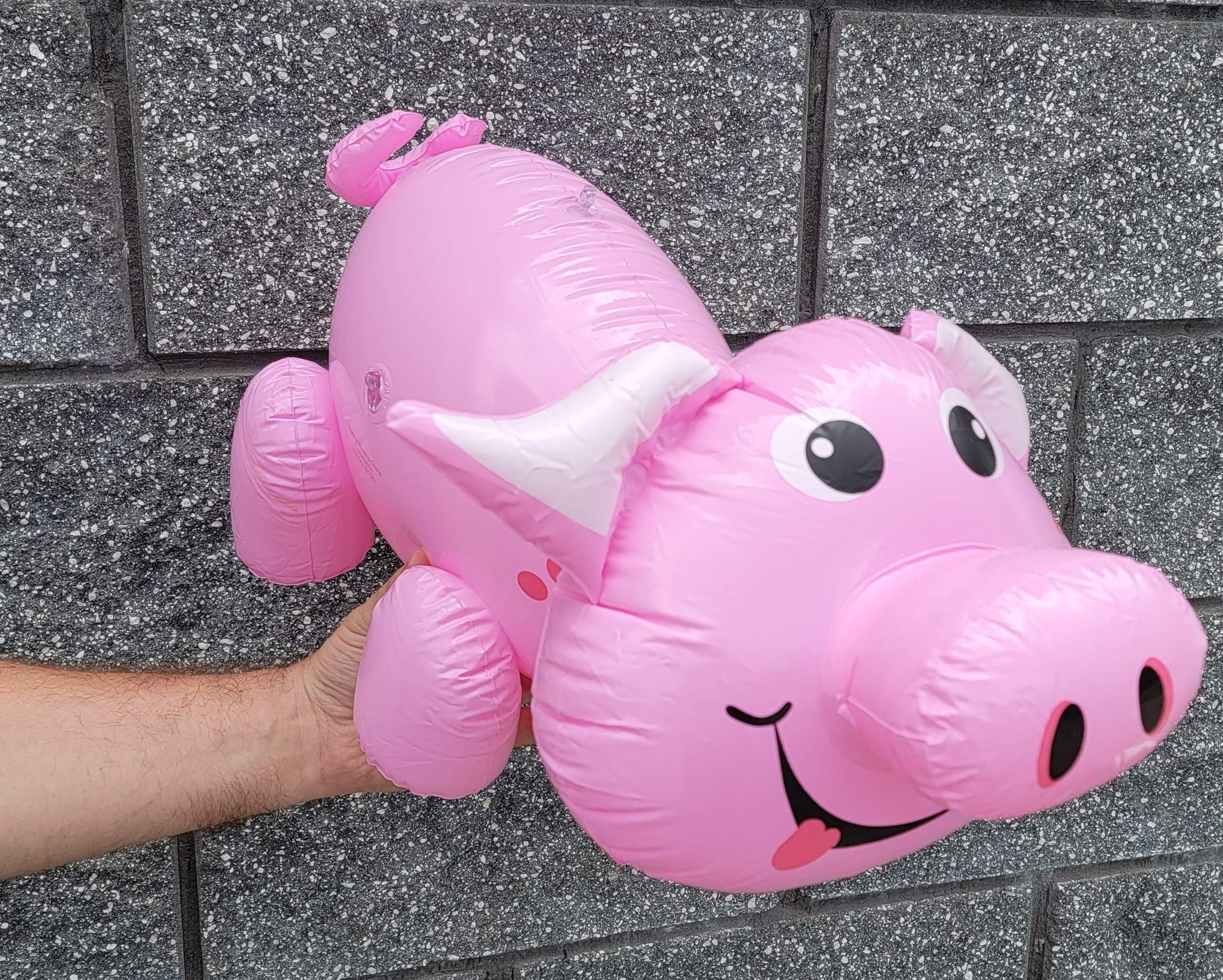 Zugar Land Large Inflatable Pink Pig (24") – Party Toy, Pool Float & Decoration