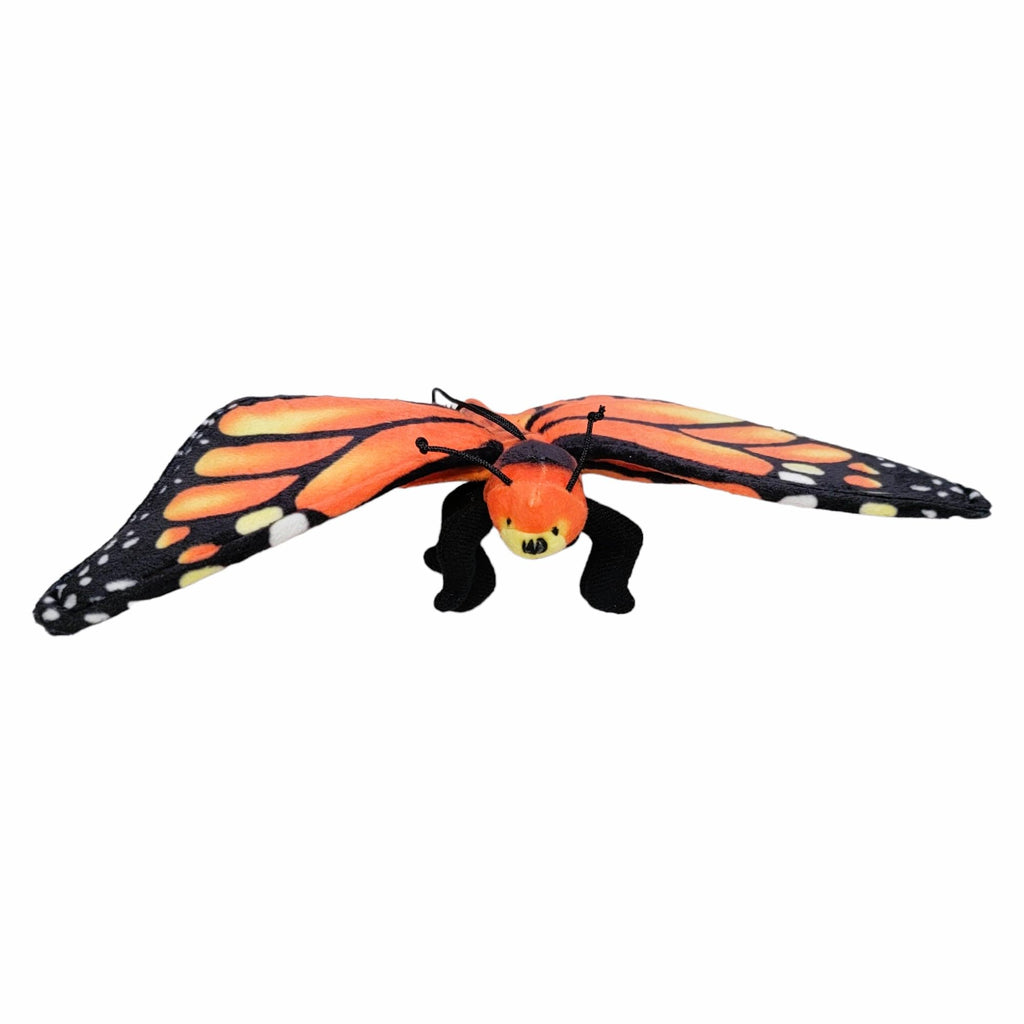 Zugar Land Plush Toy Butterfly - 11 Inch Soft Stuffed Animal, Orange Monarch or Blue Morpho with Double Wings