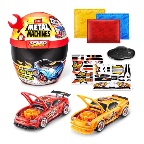 Zuru Metal Machines Speed Heroes Red: Build Your Own Custom Race Car with 20+ Surprises