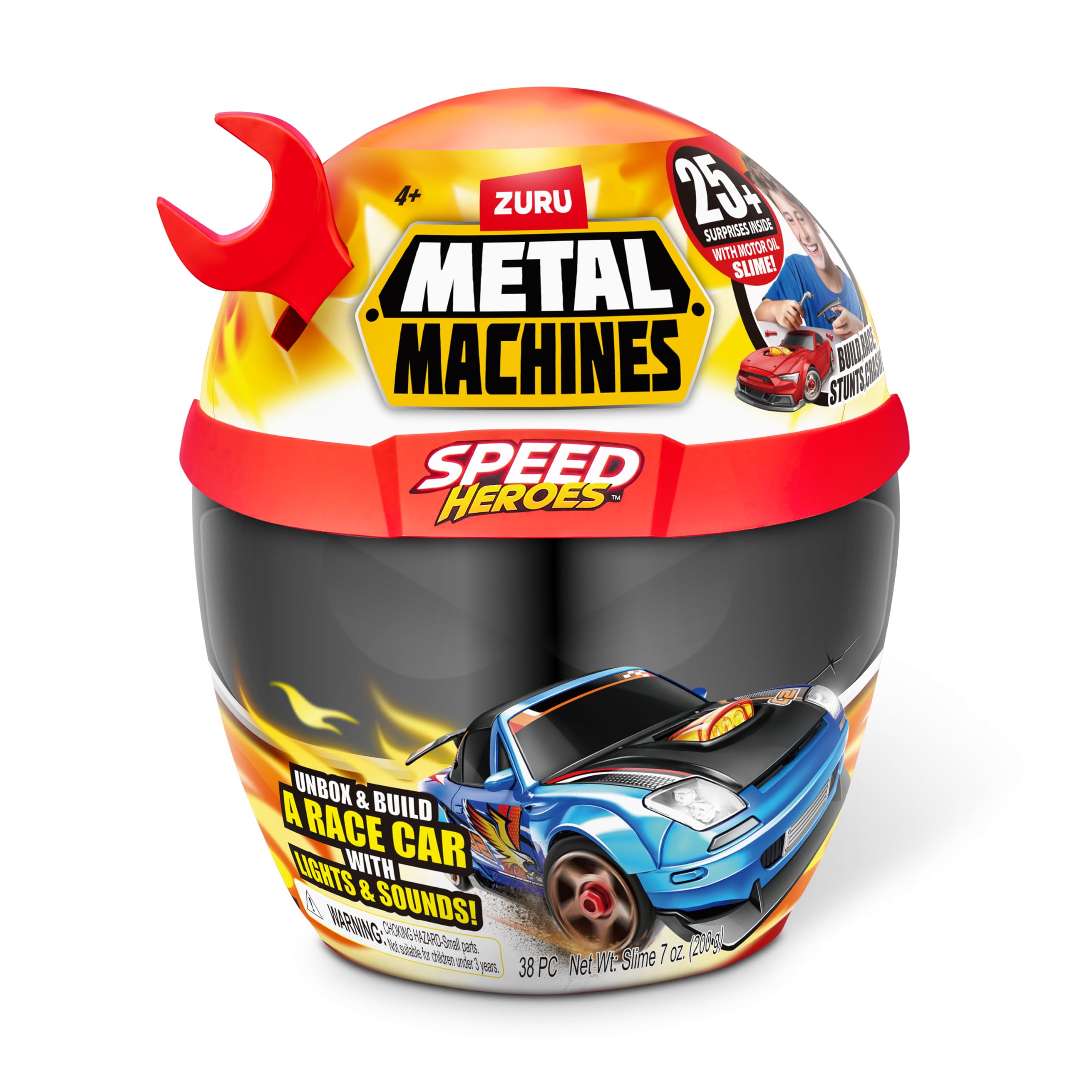 Zuru Metal Machines Speed Heroes Red: Build Your Own Custom Race Car with 20+ Surprises