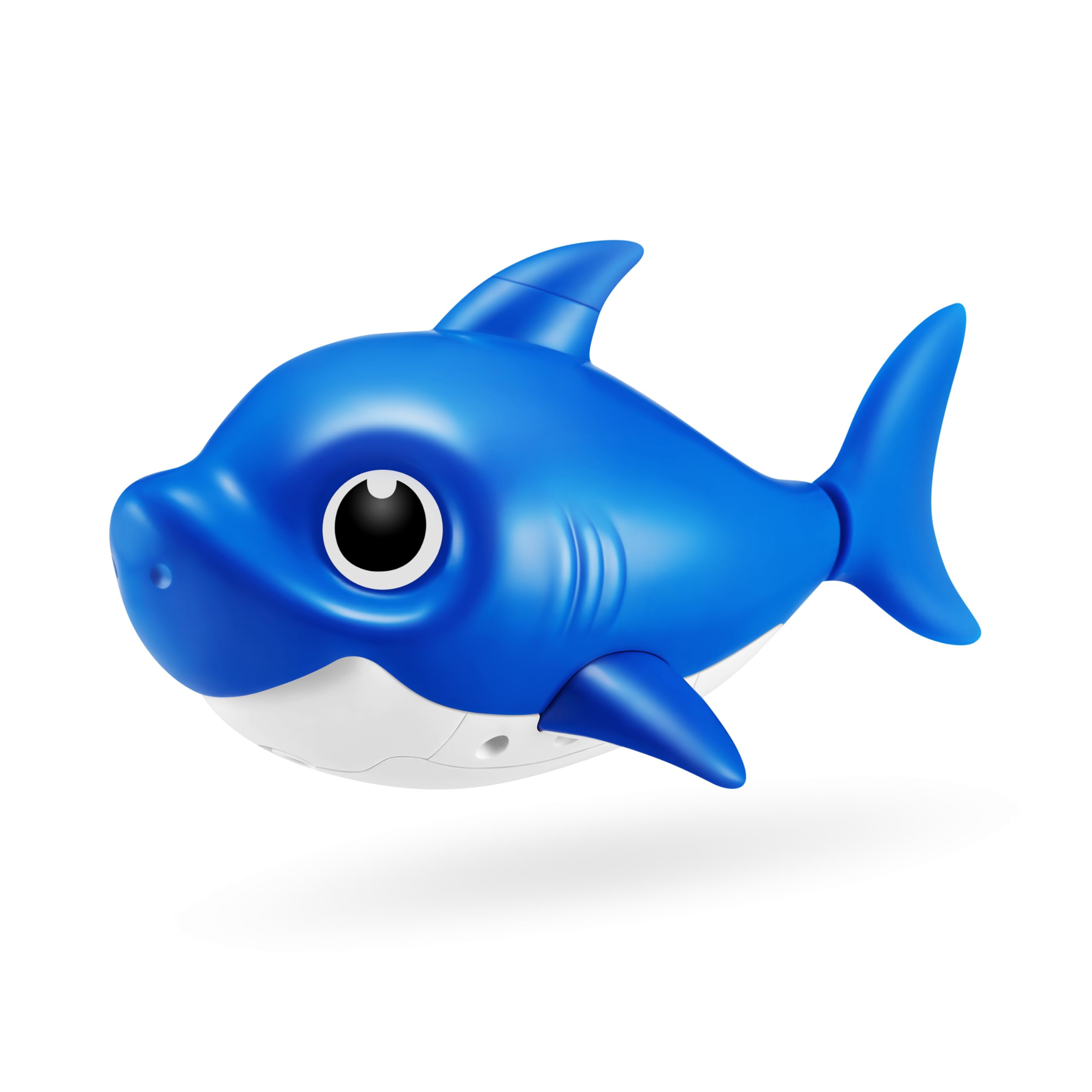 ZURU Robo Alive Junior Daddy Shark Bath Toy – Singing and Swimming with New Silicon Fins (Blue)