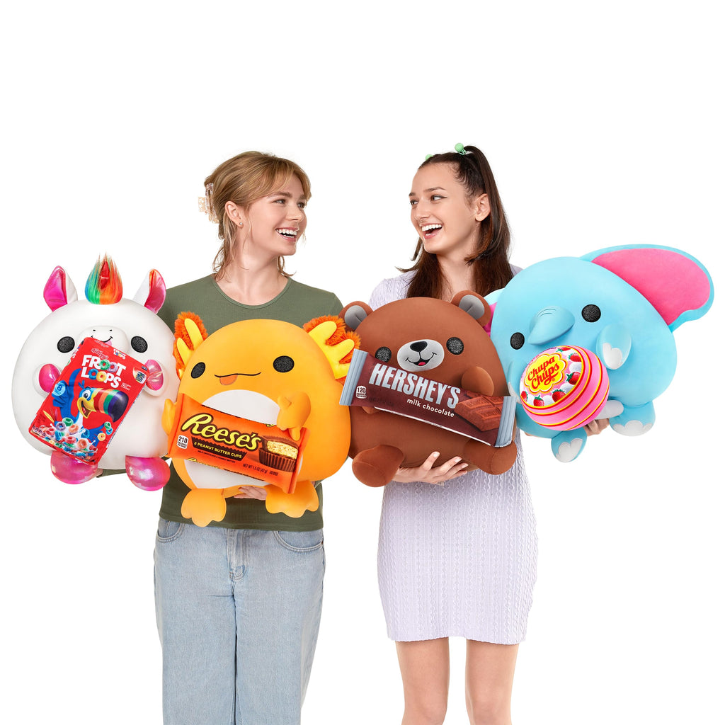ZURU Snackles Super Sized Hippo Plush – 14 Inch Ultra Soft Stuffed Animal with Mentos Surprise