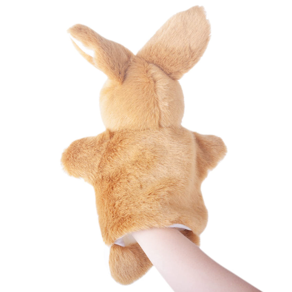 ZUXUCUVU Brown Bunny Hand Puppet – Soft Plush Rabbit Toy for Kids' Imaginative Play & Storytelling