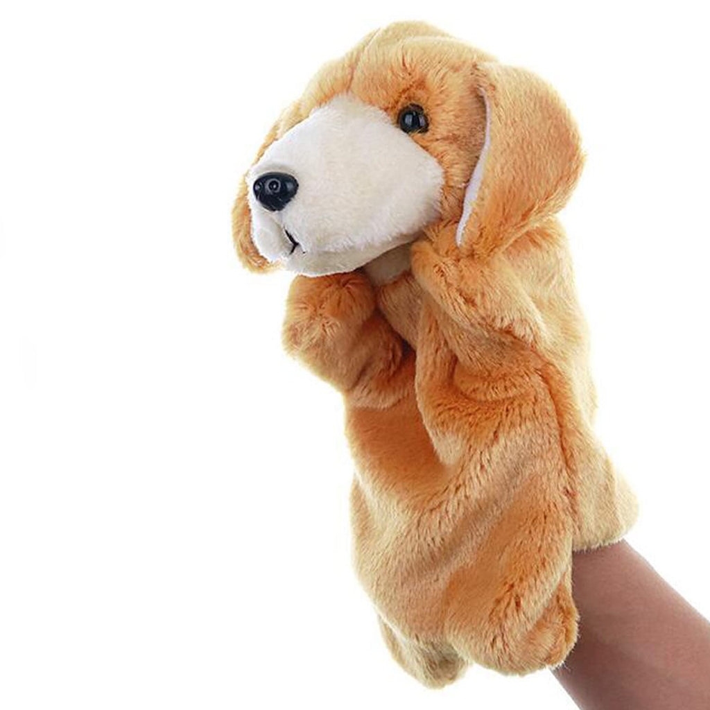 ZUXUCUVU Brown Dog Hand Puppet – Soft Plush Puppet for Storytelling and Play