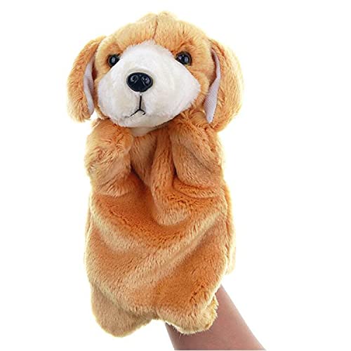 ZUXUCUVU Brown Dog Hand Puppet – Soft Plush Puppet for Storytelling and Play