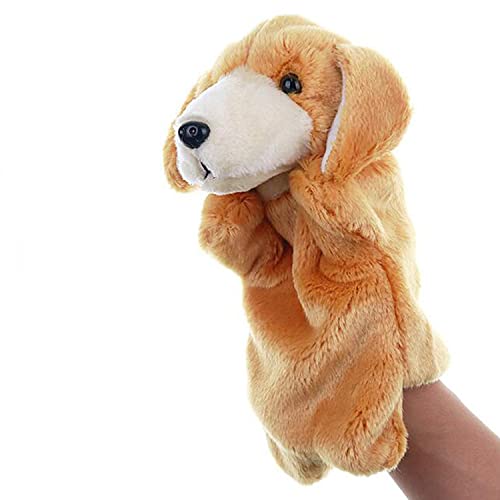 ZUXUCUVU Brown Dog Hand Puppet – Soft Plush Puppet for Storytelling and Play