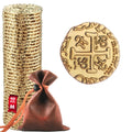 ZWGParty 40-Piece Gold Pirate Coin Set – Metal Doubloons with Leather Pouch for Board Games, Parties, and Treasure Hunts