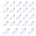 ZYFLSQ 24-Pack Mini Plastic Cinderella Slippers, 3.5-Inch Clear Glass Heel Favors for Wedding, Birthday Party Table Decorations