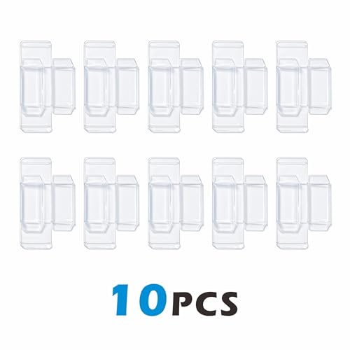 ZZHOB 10-Pack Clear Acrylic Display Case for Booster Bundle – Foldable Plastic Protector for 6-Booster Pack Collection