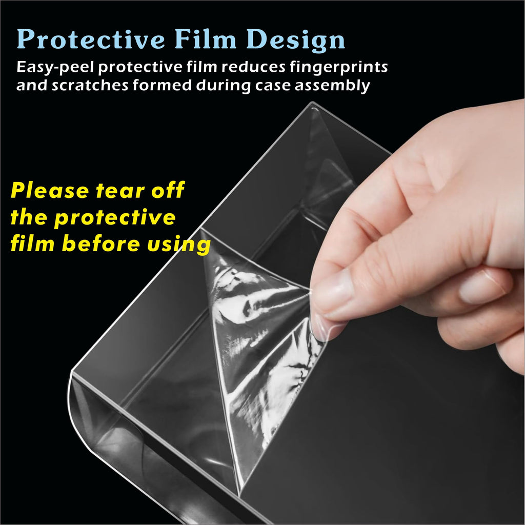 ZZHOB 10-Pack Clear Acrylic Display Case for Booster Bundle – Foldable Plastic Protector for 6-Booster Pack Collection