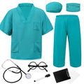 ZZIHAN 9-Piece Doctor Costume for Kids – Real Stethoscope, Clipboard & More