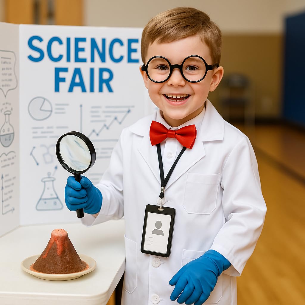 ZZIHAN Doctor Scientist Costume for Kids – White Lab Coat with Accessories (Ages 3-12)